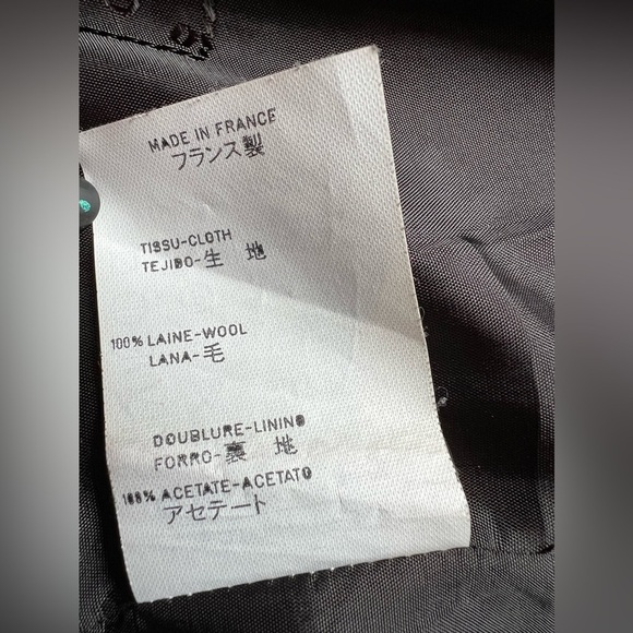 Vintage GIVENCHY Boutiques Blazer Single Breasted Red Black Houndstooth Wool 36 - Picture 14 of 15